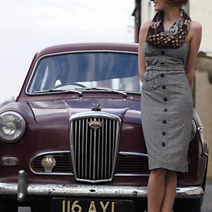 Anthropologie Doubly Adorned Dress, Plaid Sheath Buttons Bow By Floreat, Size 8